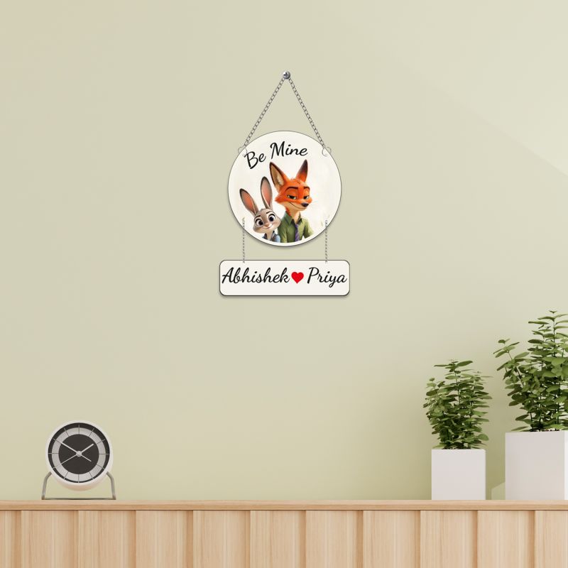 Personalized Be Mine Couple Wall Hanging